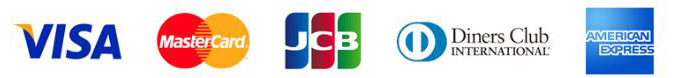 Visa MasterCard JCB Diners AMERICAN EXPRESS